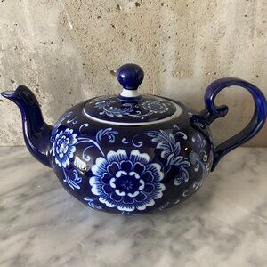 Pier 1 Porcelain Mandarin Tea Pot